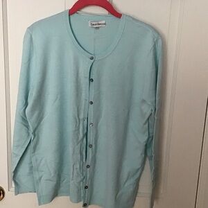 Calvin Klein Sky Blue Button-Up Cardigan